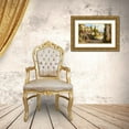 thumbnail image 3 of Obuchovsky, Yury 24x16 Gold Ornate Wood Framed with Double Matting Museum Art Print Titled - Town by the Sea II, 3 of 4