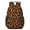 Black and Orange Leopard Print, variant on Black and Orange Leopard Print 17" Waterproof Oxford School Backpacks for Teens, S-Shape Padded Straps, for School, Travel, Hiking, Camping