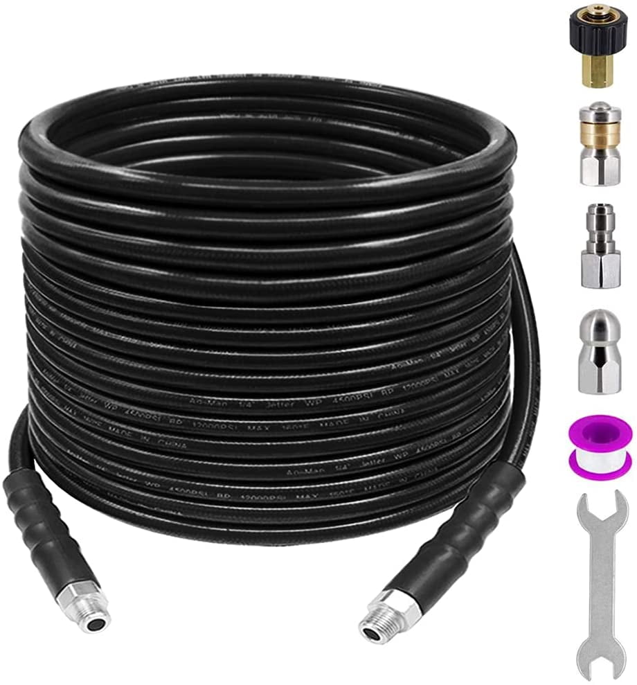 3/8 IN Quick Connect Power Washer Hose 4000 PSI ABN Pressure Washer Hose 50 FT 