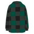 thumbnail image 4 of Yangnuo Womens Trendy Plaid Fleece Warm Jackets 2025 Winter Women's Fall And Winter Straight Cardigan Button Pocket Coat, 4 of 6