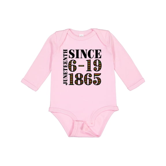 Inktastic Juneteenth Since 6-19-1865 Boys or Girls Long Sleeve Baby Bodysuit