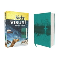 Niv, Kids' Visual Study Bible, Leathersoft, Teal, Full Color Interior: Explore the Story of the Bible---People, Places, , (Hardcover)