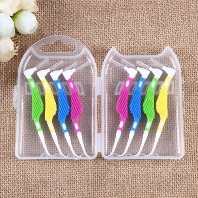 8 Pcs/Ensemble Brosse Interproximale pour Enlever les Résidus Dentaires Brosse Dentaire Multifonctionnelle en Forme d'Hippocampe pour Usage Domestique