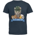 thumbnail image 1 of Oktoberfest Funny Cat Let's Get Lit Mens T Shirt, 1 of 1