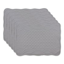 DII Gray Quilted Farmhouse Placemat (Set of 6)
