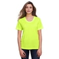 thumbnail image 2 of High Visibility Workwear Tee, 100% Polyester Hi Vis Women's Fusion ChromaSoft Performance T-Shirt (Safety Yellow 6 Pack, 2XL), 2 of 7