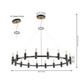 thumbnail image 3 of SAFAVIEH Poitier 18-Light Modern Black Brass Iron Chandelier, 3 of 8
