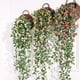 thumbnail image 2 of Bienvenido Plantas colgantes artificiales con flores rosas, guirnalda de 4.5 pies de flores colgantes falsas, cadena verde para pared, hogar, habitación, jardín, rosa, 2 of 6