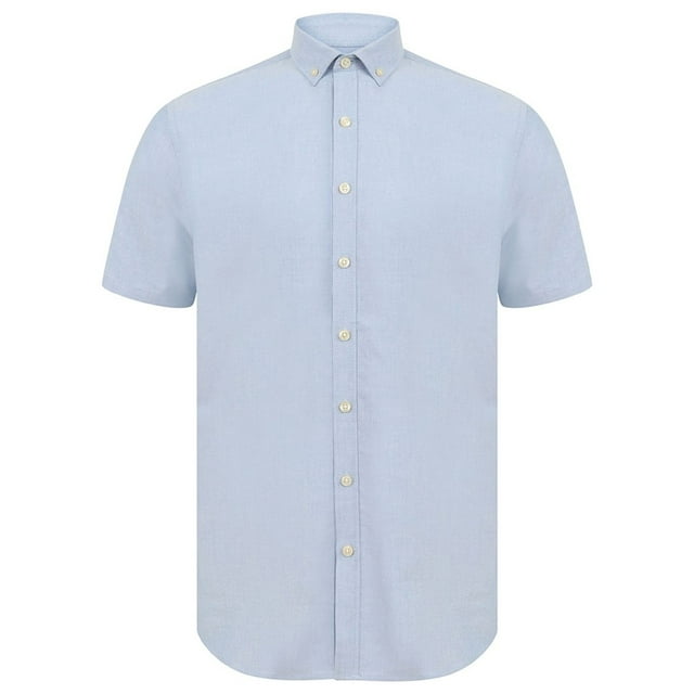 Henbury Chemise Oxford Ajustée à Manches Courtes Moderne pour Hommes