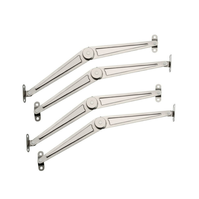 Unique Bargains Lid Support Hinge, 10 inch 1mm Material Thickness Lid Stay with Soft Close 4 Pcs