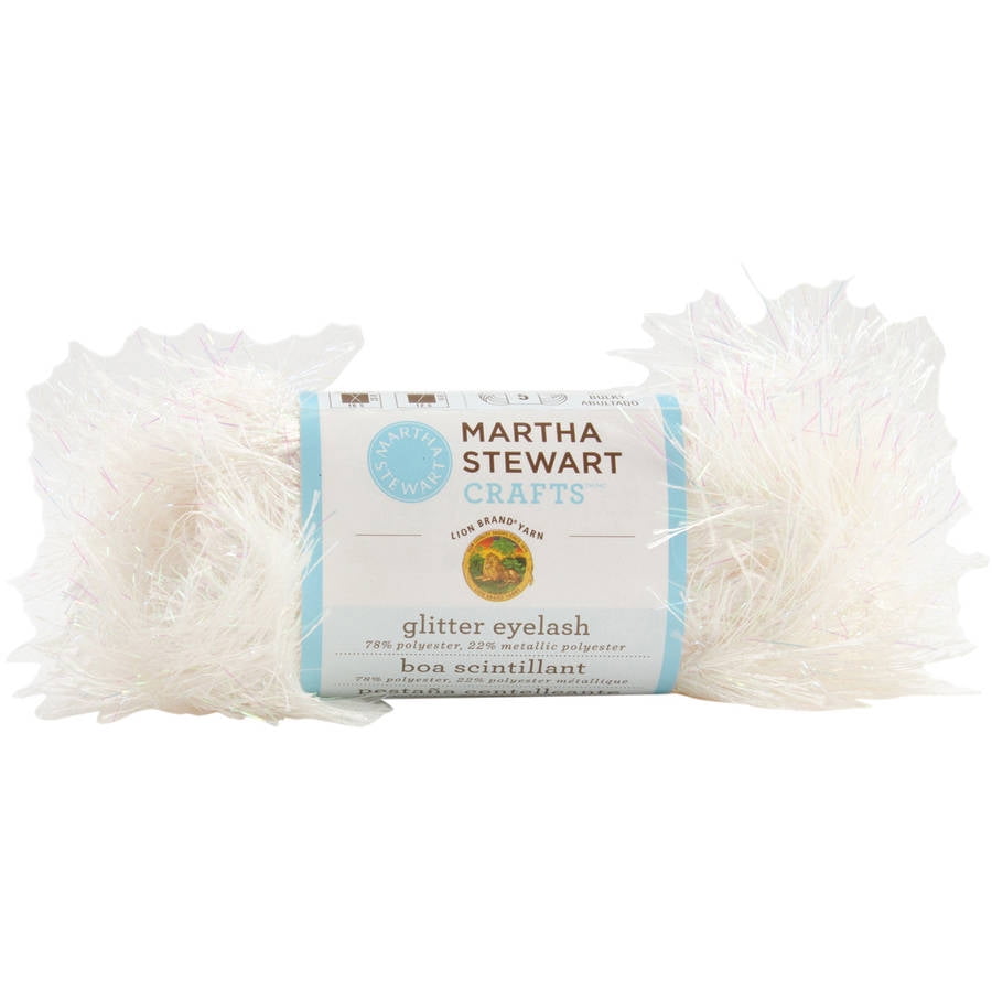 Martha Stewart Glitter Eyelash Yarn, Available in Multiple Colors