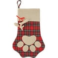 thumbnail image 2 of Dalrosia 2PCS Christmas Stockings for Cat Dog Burlap Paw Stockings for Pet Buffalo Plaid Santa Stocking Fireplace Hanging Stockings Personalize Christmas Decoration, 2 of 4
