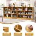 thumbnail image 4 of Songqin 8 Cube Bookcase, Freestanding 3-Tier Open Bookshelf, Modern Storage Display Cabinet, Wood Cube Storage Organizer for Living Room, Kid’s Room, Burlywood, 4 of 18