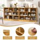 thumbnail image 4 of Songqin 8 Cube Bookcase, Freestanding 3-Tier Open Bookshelf, Modern Storage Display Cabinet, Wood Cube Storage Organizer for Living Room, Kid’s Room, Burlywood, 4 of 18