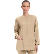 Cherokee Women's Snap Front Scrub Jacket with 3 Pockets and Knit Cuff - WW340