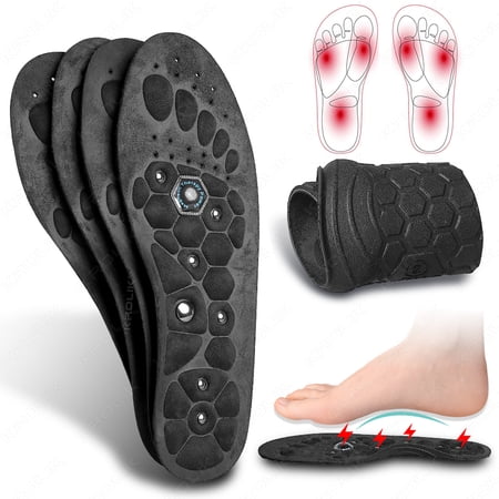 Orthopedic Acupressure Magnetic Insoles, Unisex EVA Foot Pads for Foot Massage, Arch Support, Foot Health, Slim Legs & Foot Therapy