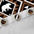 thumbnail image 4 of Erosebridal Boho Geometric Aztec Blackout Curtains Set of 2 (52x84 Each) For Teens Adults,Tribal Style Animal Bear Window Curtains For Boys Girls,Black Brown, 4 of 6