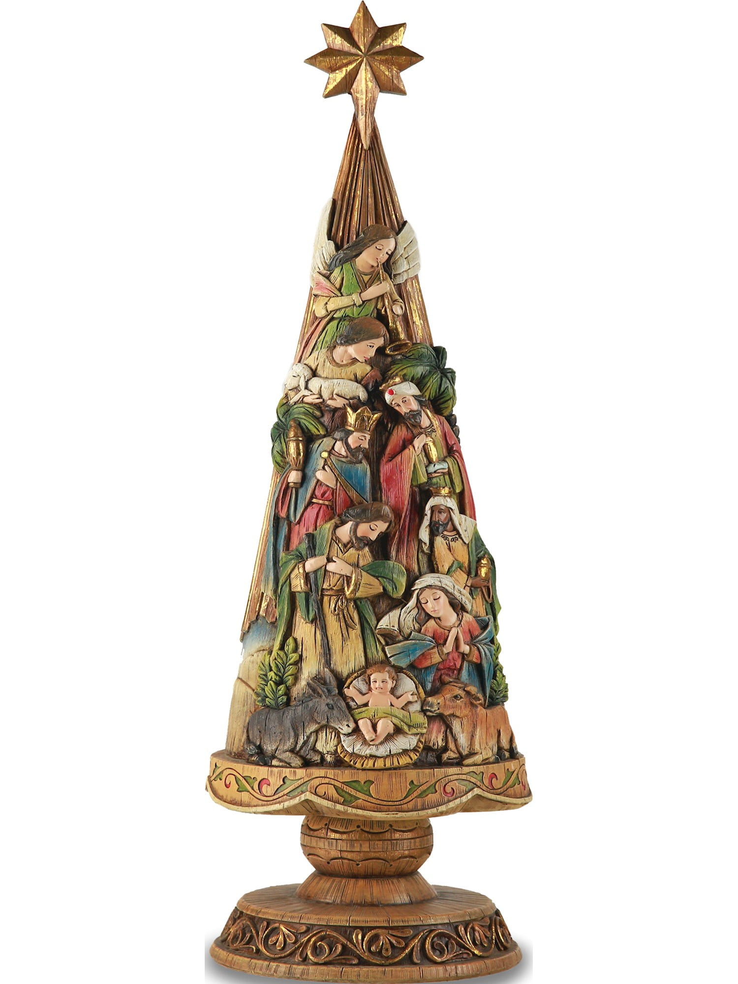 Stone Resin Nativity Christmas Tree Figurine (20.75x7mm) Walmart Canada