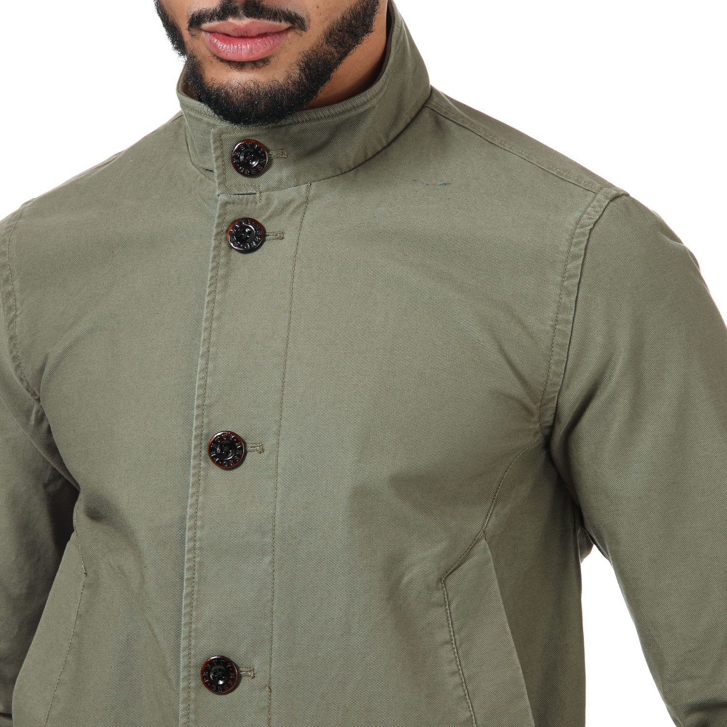 Pretty green cotton harrington cheap jacket