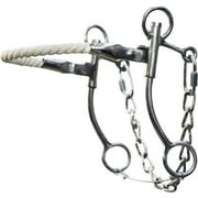 Showman Stainless Steel Hackamore w/ Rope Nose & 7" Cheeks