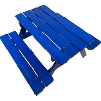 Kids Picnic Table, Wooden Outdoor Picnic  Patio Dining Table, Portable Activity Play Table Chairs Set for Childrens Toddlers Garden Backyard, Blue