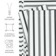 thumbnail image 4 of Noble Linens Gray Vertical Dreams Pattern 2-Piece Duvet Cover Set, Twin/TwinXL, 4 of 12
