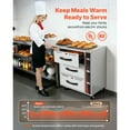 thumbnail image 2 of KFFKFF Commercial Electric Drawer Warmer, Three-Drawer Stainless Steel Food Warmer, Freestanding Warming Drawer Cabinet, 85°F–185°F Adjustable Temperature Range, for Restaurants, Buffets,and Bakeries, 2 of 9