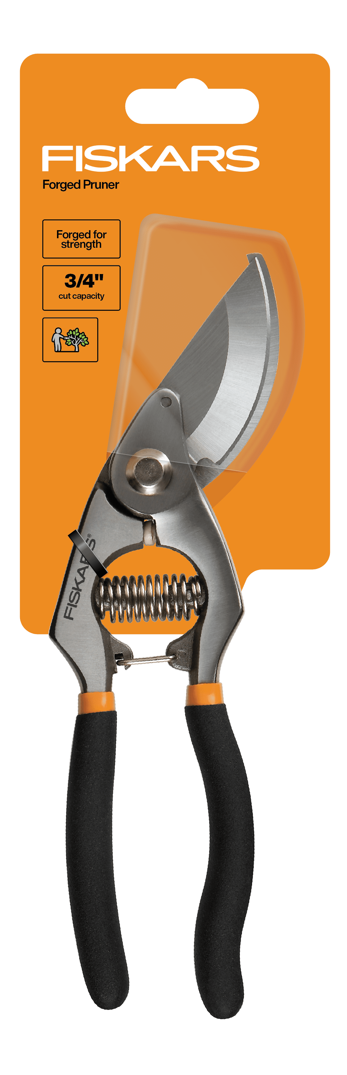 Fiskars Deluxe Forged Bypass Pruner, 3/4" Cut Capacity, Black