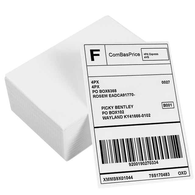 Miangastore 500pcs Direct Thermal Shipping Labels Commercial Adhesive Labels for Thermal Printers