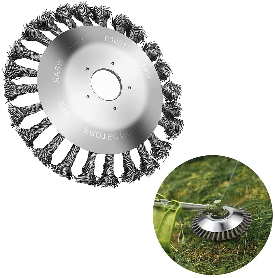 Grass Trimmer Cutter Head, Steel Wire Brush Trimmer Head Lawn Mower