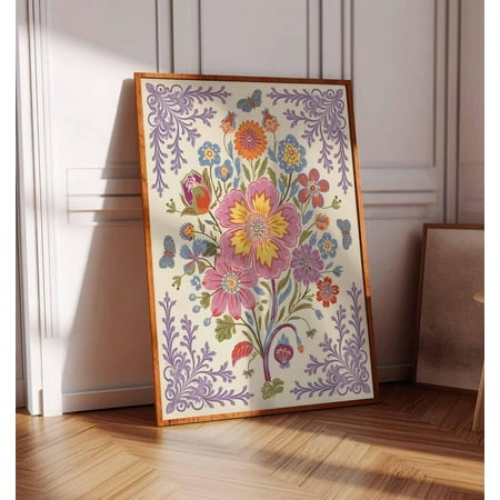 Vintage Mexican Poster, Mexican Mexican Decor, Traditional Latin Decor, Floral Print, Botanical Wall Art, Tropical Print, Latin Art Wall Art, Modern Wall Decor, 8x12 UNFRAMED