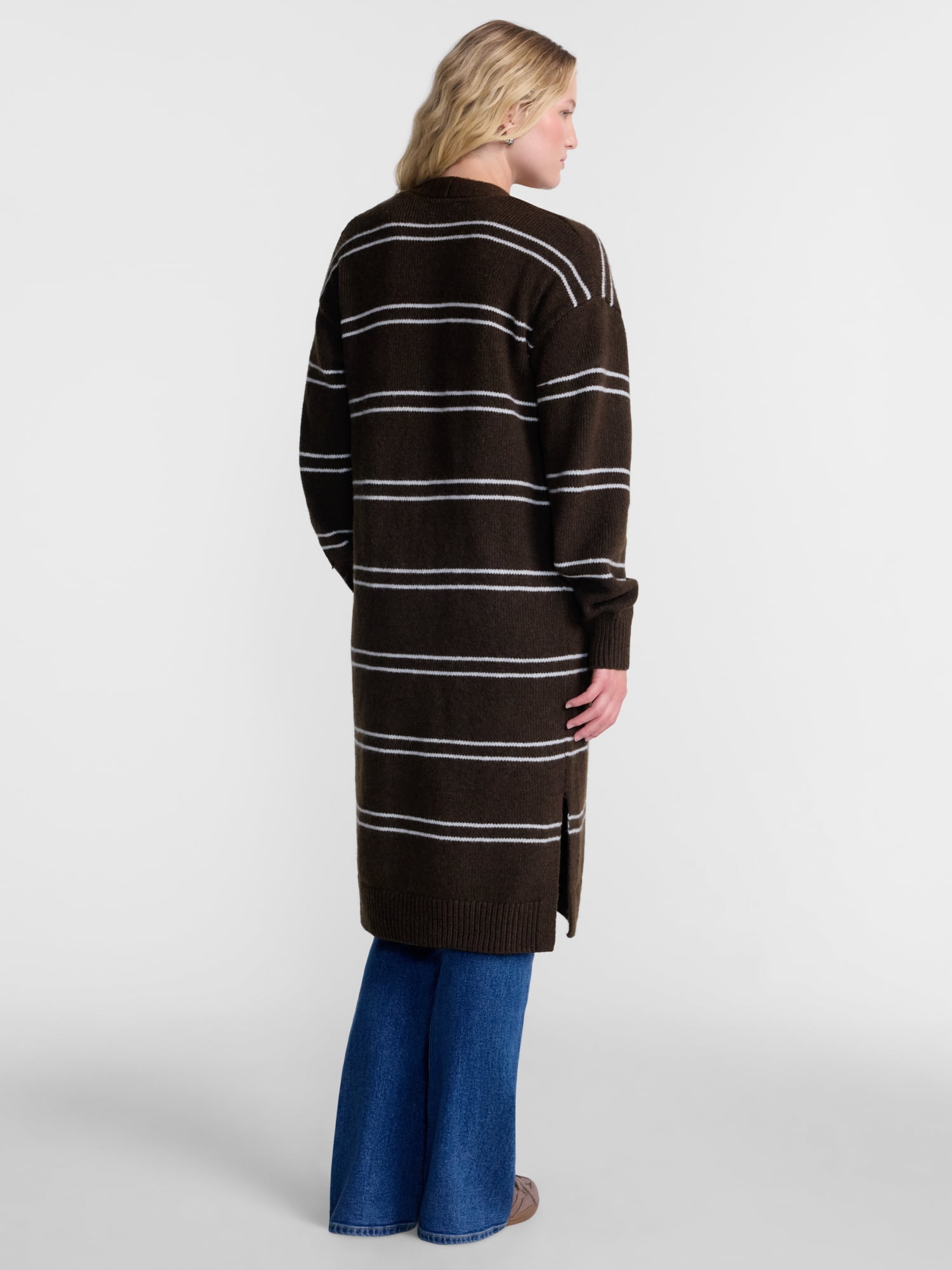 No Boundaries Open Front Duster Cardigan, Midweight, Women's and Women’s Plus XXS-4X