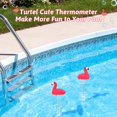 thumbnail image 5 of Termómetro flotante para piscina, termómetro de temperatura de piscina para inmersión en frío, pantalla grande, fácil de leer, resistente a roturas, para exteriores e interiores (flamenco), 5 of 5