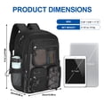 thumbnail image 2 of KOITHOT Mesh Backpack Heavy Duty, Stadium Approved Multi-Pocket Beach Backpacks for Adults, See Through Transparent Mesh Bookbag for School & Travel(Black), 2 of 7