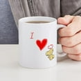 thumbnail image 4 of CafePress - I Love Coffee In ASL Mug - 11 oz Ceramic Mug - Novelty Coffee Tea Cup, 4 of 4