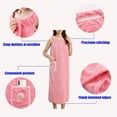 thumbnail image 6 of Women's Plus Size Wearable Towel Wrap | Long Shower Robe for Bath, Beach & Pool | Soft, Absorbent Microfiber Bathrobe with Secure Snap Closure (Bean Paste, Large), 6 of 8
