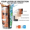 thumbnail image 7 of Hallween Spooky Black Cats Pumpkin Tumbler with Straw, Spooky Black Cats Pumpkin Stainless Steel Double Walled Vacuum Insulated Cup, Spooky Holiday Gifts for Women Men, 7 of 7