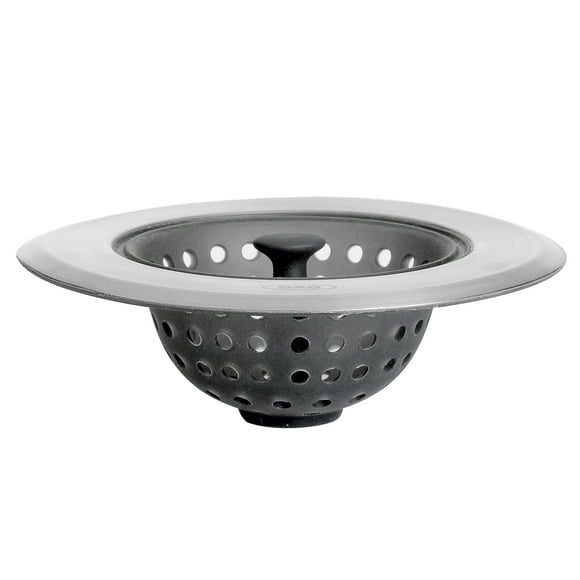 Colador de fregadero OXO Good Grips de silicona negro