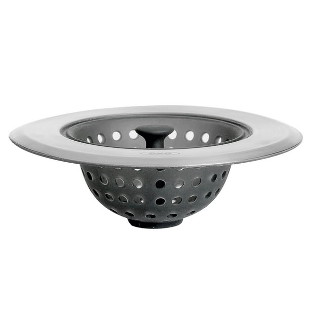 Colador de fregadero OXO Good Grips de silicona negro