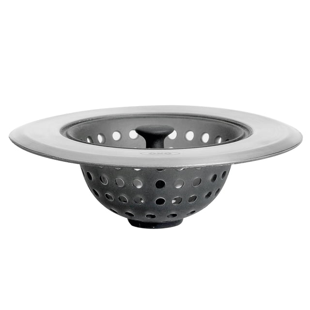 Colador de fregadero OXO Good Grips de silicona negro