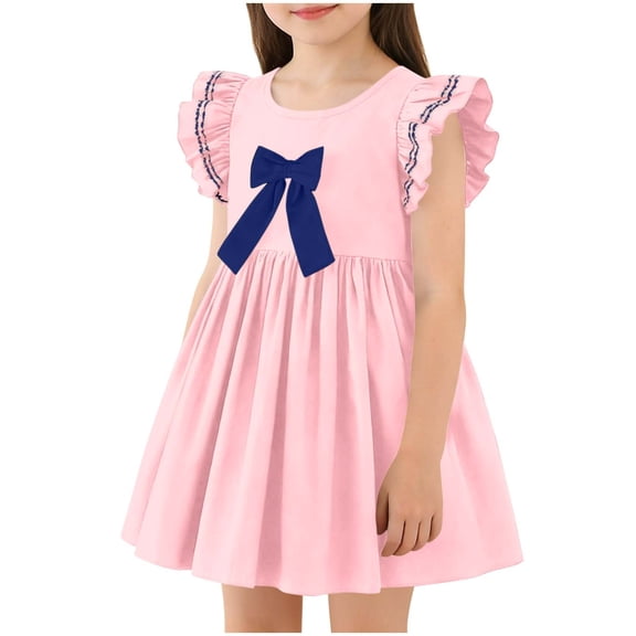 LIaqionyy Toddler Dress Ruffle Sleeveless Casual Dresses Kids Summer Vacation Sundress Party Clothes for Girls