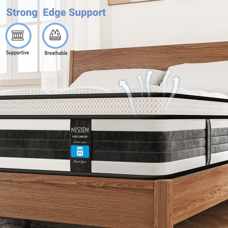 Nisien Queen Hybrid Mattress, 12-Inch Gel Memory Foam & Coils photo 6