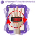 thumbnail image 2 of Allytech Shockproof Case for Apple iPad 9th 8th 7th Generation, iPad 10.2" 2021/2020/2019 Case, Rugged Shoulder Strap Rotating Stand Shoulder Strap Kids Friendly BumperCase - Purple, 2 of 7