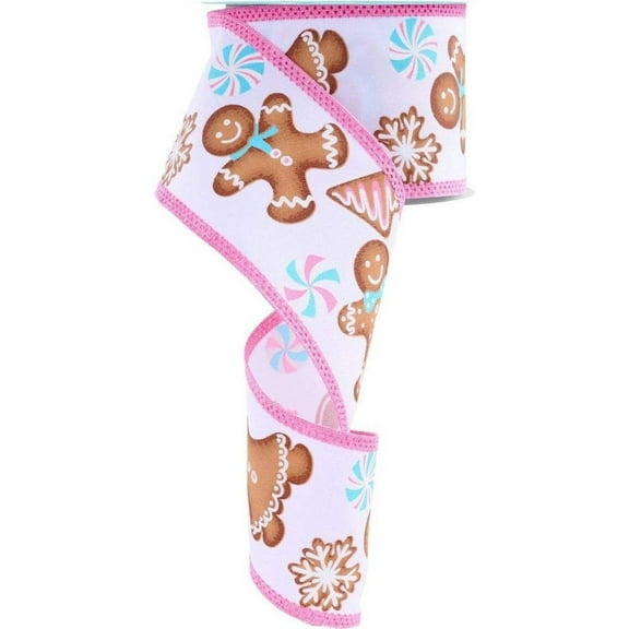 2.5" Gingerbread Royal Ribbon: White (10 Yards)