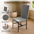 thumbnail image 2 of SYNGAR 5 Piece Dining Table Set for 4, Faux Marble Kitchen Table and 4 Upholstered Chairs, Space-Saving Dinette Set for Small Spaces, Gray Chair/White Tabletop, 2 of 9