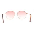 thumbnail image 3 of Double Bridge Rectangular Officer Color Gradient Metal Sunglasses Gold Pink, 3 of 4