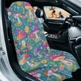 thumbnail image 2 of Xixirimido Colorful Mushroom Floral Print Car Seat Cover Front Seat Sweat Towel Bucket Seat Covers for Cars SUV Trucks for Gym Workout Running Swimming Beach Hiking, 2Pack, 2 of 8