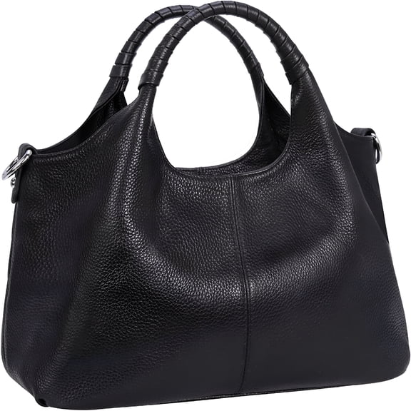 GASTROPOD Genuine Leather Purses and Handbags for Women Top Handle Satchel Large Work Tote Shoulder Crossbody Bag Black