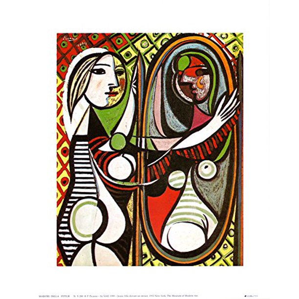 Girl Before A Mirror C 1932 Art Print By Pablo Picasso 10x12in Walmart Com Girl Before A Mirror C 1932 Art Print By Pablo Picasso 10x12in Walmart Com