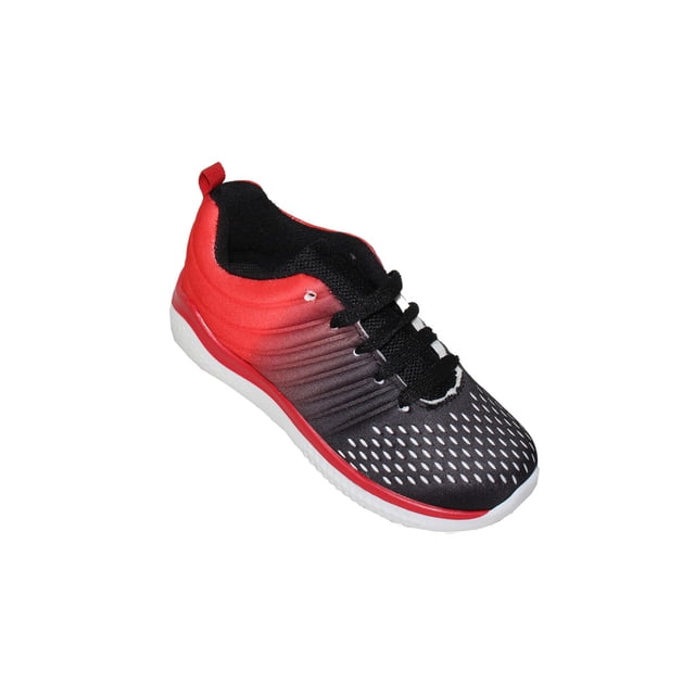 TENIS SPORT LEON NIÑO JOVEN HOMBRE NEGRO CON ROJO TEXTIL 630 Leon 630p